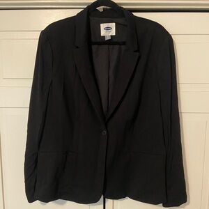 Old Navy Women's Black Blazer Classic Workwear Dark Academia